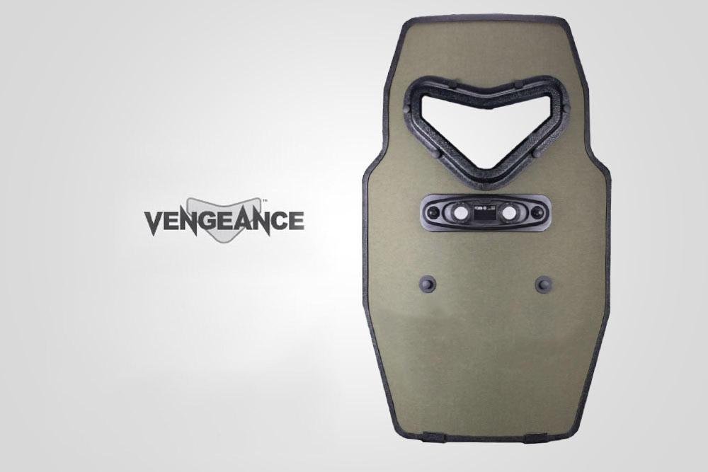 VENGEANCE hard armor shield with tridextrous handle