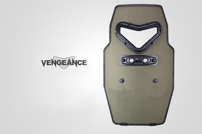 VENGEANCE hard armor shield with tridextrous handle
