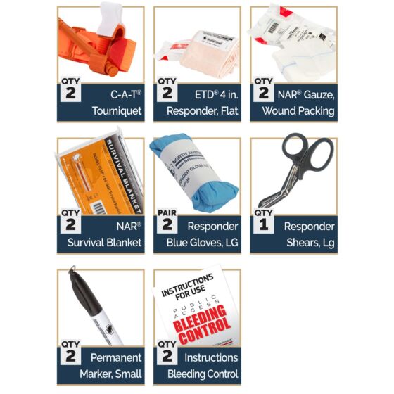 Public Access Bleeding Control Twin Pack